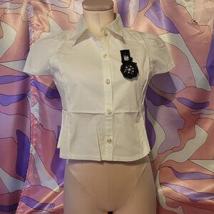 As Is Defect Golds Infinity Size Small Crop Top Blouse Japan Harajuku Gyaru Y2K